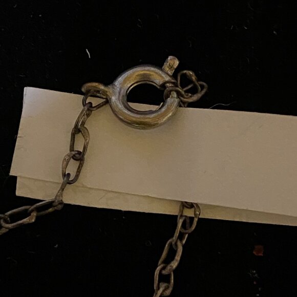 Vintage Turquoise Mosaic Beaded Necklace With Silver Tone Chain - Picture 6 of 6